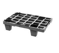 eurokraft basic Palet de exposición de plástico, L x A 600 x 400 mm, carga máx. estática 800 kg, UE 10 unid.