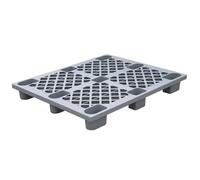 Palet de Plástico 4 Vías, Apilable y Resistente para Montacargas, Ideal para Almacenes, Garajes y Sótanos(Gray)