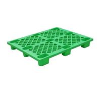 Palet de Plástico 4 Vías, Apilable y Resistente para Montacargas, Ideal para Almacenes, Garajes y Sótanos(Green)