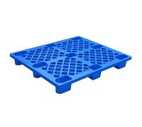 Palet de Plástico 4 Vías, Apilable y Resistente para Montacargas, Ideal para Almacenes, Garajes y Sótanos(Blue)