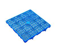 Palet de plástico azul encajable, con rejilla transpirable y ventilada, tapete de rejilla impermeable, reutilizable for supermercados, mascotas, garajes y exteriores.(40x40cm(15.7x15.7in))