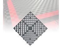 Palet de Plástico, Baldosas Entrelazadas para Suelo de Garaje, Suelo Ligero, Impermeable, Encajable, Antideslizante, de Fácil Instalación, Plataforma de Rejilla Transpirable(Gray)