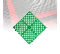 Palet de Plástico, Baldosas Entrelazadas para Suelo de Garaje, Suelo Ligero, Impermeable, Encajable, Antideslizante, de Fácil Instalación, Plataforma de Rejilla Transpirable(Green)