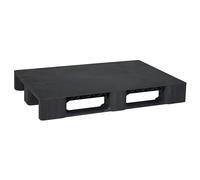 eurokraft pro Palet de plástico con listones de deslizamiento, L x A 1200 x 800 mm, con refuerzo de acero, antracita