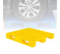 Palet de Plástico, Palet de Polietileno, Rejilla Transpirable, Ligero, para Almacenamiento en Interiores y Exteriores, para Supermercados, Garajes y Almacenes.(Yellow)