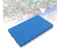 Palet de Plástico, Rejilla Impermeable de HDPE, Palet Ligero y Transpirable para Ventilación, Aplicable a Supermercados, Restaurantes, Cocinas, Tiendas, Almacenes y Sótanos; se Puede Unir.(Blue)
