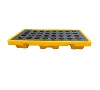 Palet industrial for contención de derrames de 2 bidones (1 unidad) - for el control de derrames en tanques de petróleo (capacidad de 90 a 150 l)(130x68x17cm)