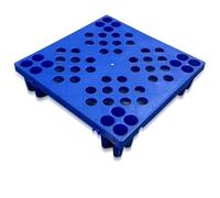 Palet Ligero Apilable de HDPE, Palets Plastico, Carga Estática de 500 Kg, Diseño Hueco para Mayor Transpirabilidad, para Sótanos de Supermercados y Almacenes(Blue,40 * 40 * 10cm/16 * 16 * 4in)