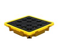 Palet modue accatastabile industriale con il pallet di plastica a prova di per di drenaggio per i secchi a vernice & il pallet del polietilene dei prodotti chimici per stoccaggio sicuro