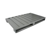 Heson Palet plano de acero, L x A 1200 x 800 mm, carga máx. 2000 kg, gris ratón