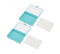 Paleta Acuarela 2 Piezas, Bandeja Mini Desmontable y Compacta para Viaje - Fácil Limpieza, Ideal para Principiantes, Artistas y Profesionales - Set de Acuarelas Portátil y Práctico