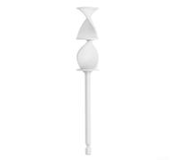 Paleta agitadora de 165 mm para resina epoxi y pintura con vástago hexagonal de 1/4 pulgadas diseñada para montaje en taladro y mezcla rápida a fondo (blanco)