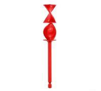 Paleta agitadora epoxi de 165 mm hecha de plástico con vástago hexagonal de 1/4 pulgadas para taladro compatible con resina y mezcla de líquidos gruesos (rojo)