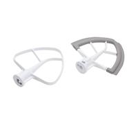 Paleta Batidora De Borde Flexible De Metal Y Batidor Plano Recubierto, 2 Piezas/juego, Tazón Mezclador Con Cabezal Inclinable For 4.5QT, Compatible Con KitchenAid,K45 K45SS