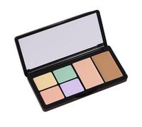 Paleta correctora de color,Corrector corrector de color | Paleta de correctores en crema de 6 colores con paleta de contorno de pincel,Corrector corrector, paleta de maquillaje resistente al agua de c