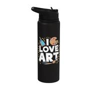 Paleta creativa I Love Art Expression Stainless Steel Insulated Water Bottle