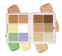 Paleta de 12 colores de corrector en crema, de larga duración, difuminable, de cobertura total, natural, mate, en crema, corrector de color, paleta de maquillaje facial, sin crueldad