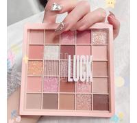 Paleta de 25 sombras de ojos, sombras mate y brillantes, fórmula fácil de difuminar y modulable, maquillaje de ojos de larga duración y alta pigmentación para looks glamurosos y espectaculares