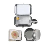 Paleta de acuarela de viaje | Mini estuche vacío de acuarela de 10 rejillas con clip magnético | Paleta de pintura de bolsillo | para viajes, aula, escuela, senderismo, camping al aire libre, diario