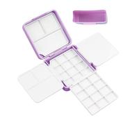 Paleta De Acuarela De Viaje Portátil - Caja De Pintura Con 24 Cuadrículas y Almacenamiento