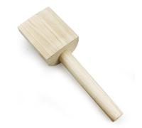 Paleta de arcilla para batir - Mazo de cerámica hecho a mano, herramienta de alisado de agarre de madera, paleta de acabado ligera para proyectos de cocina con mango cómodo, trabajo de cuero
