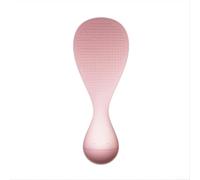 Paleta de arroz antiadherente con función de soporte para mostradores limpios, cuchara de plástico para puré de papas, 17,6 cm (rosa)