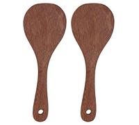Paleta de Arroz, Cuchara Segura para Servir Arroz de Madera Resistente Al Calor para Cocina(Boca redonda)