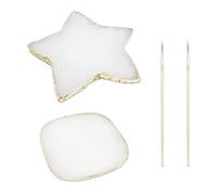 Paleta de arte de uñas de 2 piezas con cepillo de revestimiento de mango de madera, paleta de esmalte de uñas de resina, bandeja de exhibición de arte de uñas.