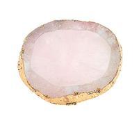 Paleta de Arte de Uñas de Resina, Plato de Color de Dibujo de Pintura Golden Edge Nail Art Painting Gel Paleta Manicure Tool(Pink)