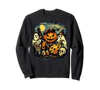 Paleta de Artista de Pintura de Calabaza de Artes visuales Artsy Halloween Sudadera