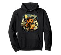 Paleta de Artista de Pintura de Calabaza de Artes visuales Artsy Halloween Sudadera con Capucha