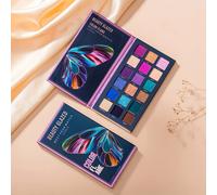Paleta de BEAUTY GLAZED de 18 Colores - Mate Natural, , Glitter, Metálico y Satinado con Neutrales y Cálidos para Looks de Día a Noche - Paleta Profesional para Artistas
