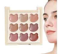Paleta de brillo de labios | 9 Sombras de maquillaje hidratante para mujeres - Maquillaje para mujer - Acabado mate - Sombras versátiles de alta pigmentación para citas, noches y escuelas