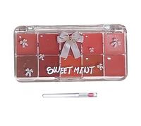 Paleta de brillo de labios, paleta de brillo de labios de gelatina, 10 colores hidratantes, lápiz labial altamente pigmentado, duradero para mujeres y niñas de uso diario