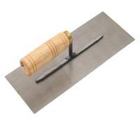 Paleta de cemento 260 x 100 mm con borde flotante, llana acero inoxidable for acabado hormigón, herramienta construcción remaches refuerzo