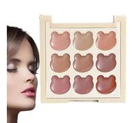 Paleta De Color Para Labios,Paleta De Maquillaje Labial Con 9 Tonos Para Mujeres | Sombras Matte Versátiles Con Alta Pigmentación Para Citas, Reuniones, Uso Diario Y Escuela