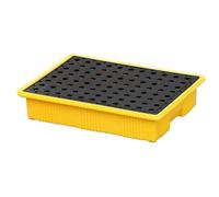 Paleta De Contención De Derrames De Bidones A Prueba De Fugas, Plataforma Apilable Para Tanques De Aceite Para Almacenes Y Fábricas, Solución De Seguridad De Alta Resistencia,49x36x10cm/19.3x14.18x3