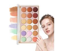 Paleta de contorno corrector - Crema facial iluminadora de 18 colores | Impermeable Ocultar Maquillaje - Paleta de belleza para uso diario