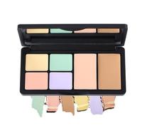 Paleta De Contorno De Corrector - Conjunto De Corrección De Sombras De Crema 6, Resaltando Y Esculpir El Corrector | Paleta De Maquillaje De Cobertura Completa Con Corrección De Color Para Rosácea, Pi