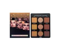 Paleta de Contorno e Iluminador de 9 Colores (6 Contorno + 3 Iluminador) - Polvo de Esculpido Cobertura Completa, Resistente a Borrones y Larga Duración Acabado Mate (#1, 100g)