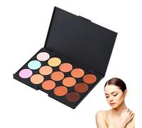 Paleta de contorno en crema, corrector de 15 colores y kit cosmético de contorno de camuflaje con resaltador, para cobertura de maquillaje de ojos