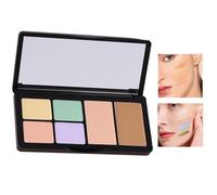 Paleta de correctores - Paleta de maquillaje a prueba de agua, paleta de correctores de color | Paleta de correctores en crema de 6 colores con pincel, paleta de contorno, paleta correctora de rojeces