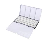 Paleta de de Hierro, Vacía, Ligera Y Plegable. Caja para Mezclar Colores de, óleos Y Pinturas, 52 Medias Sartenes