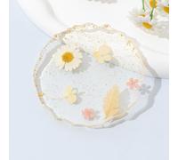 Paleta de diseño de uñas de flores de lámina dorada con mesa mixta de gel-barniz - accesorios fotográficos (blanco)