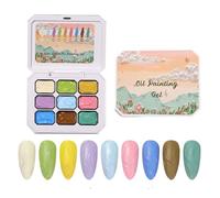 Paleta de esmalte de gel, gel crema de 9 colores, pegamento de extensión de uñas en relieve 3D para salón de cumpleaños, novia, consejos franceses, manicura en casa, niñas, vacaciones