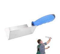 Paleta de esquina de acero inoxidable de 23 x 6 cm, paleta de yeso eficiente en el espacio, juego de llanas de agarre para principiantes, herramienta manual duradera para acabado de paredes, cemento