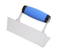 Paleta de esquina interior de acero inoxidable, herramienta de acabado en ángulo recto de 90 grados para aplicaciones de enlucido de paredes y pisos de yeso y hormigón con mango