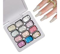 Paleta de Gel Pat Pat | 12 Colores Con Degradado De Larga Duración,Kit de Gel de Esponja para Pintar Uñas,para Principiantes Chicas Mujeres Artistas Hogar Salón Cumpleaños y Vacaciones