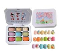 Paleta De Geles Pat | Pigmento Base en Pasta Mate 9 Colores Diferentes para Uñas | Geles Patting Para Uñas,Para Mujeres Principiantes Que Quieren Aprender Estampado Esculpido Y Manicura De En El