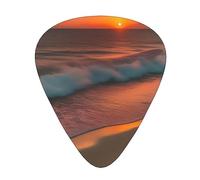 Paleta de guitarra Sunset At The Beach, paquete de 12 recogedores de guitarra, adecuados para bajo, guitarra eléctrica, banda sonora Yukrili